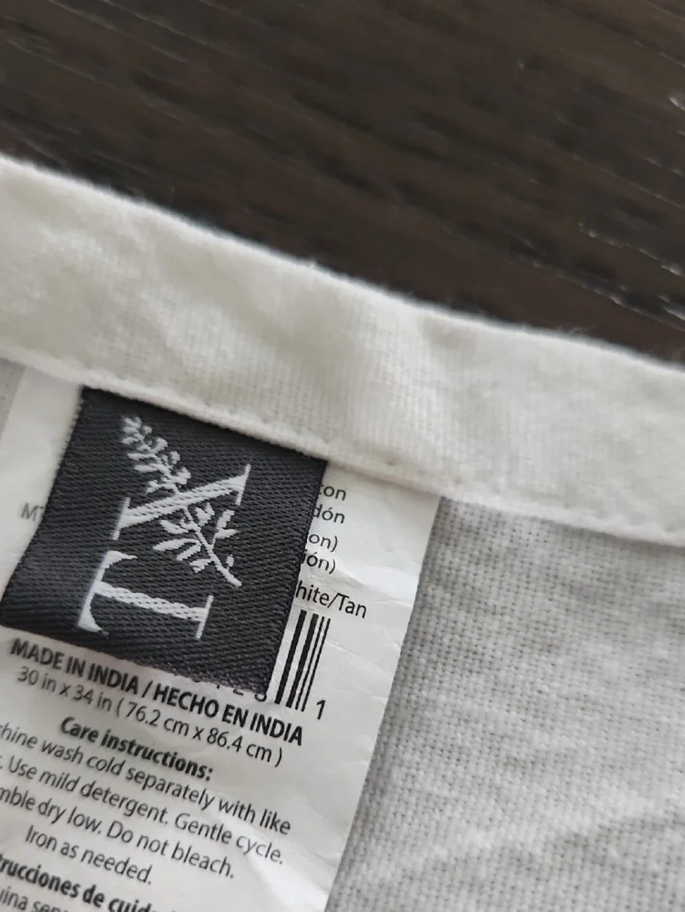 Neutral Stripe Cotton Kitchen Apron with Front Pockets - Unbranded